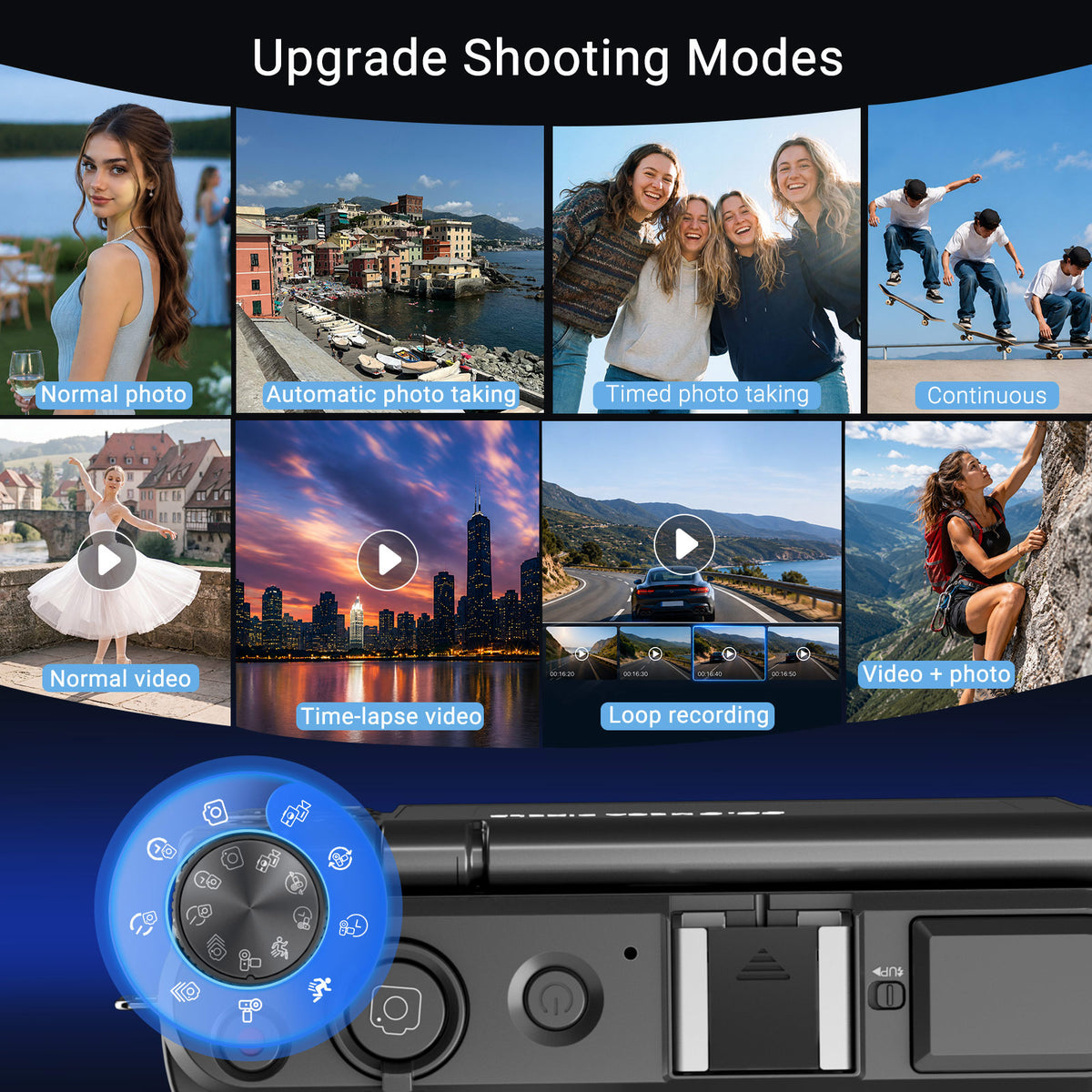 Saneen 4K Digital Camera 24X Optical Zoom 88MP Autofocus Vlogging Camera with Batteries 3'' 180° Flip Screen Cameras Photography for Travel & Beginner
