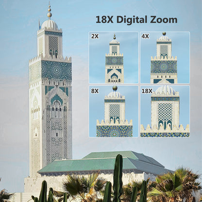 Saneen 8K Digital Camera 88MP Autofocus Vlogging Cameras Photography 3" Flip Screen ith Wifi 18X Digital Zoom with 32GB SD Card & 2 Batteries
