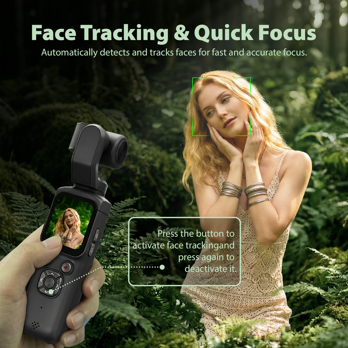 Saneen 4K Vlogging Camera 75MP Handheld Cameras Touchscreen Pocket Video Recorder with 330° Rotating Lens Face Tracking Camera with Tripod & 16GB Card